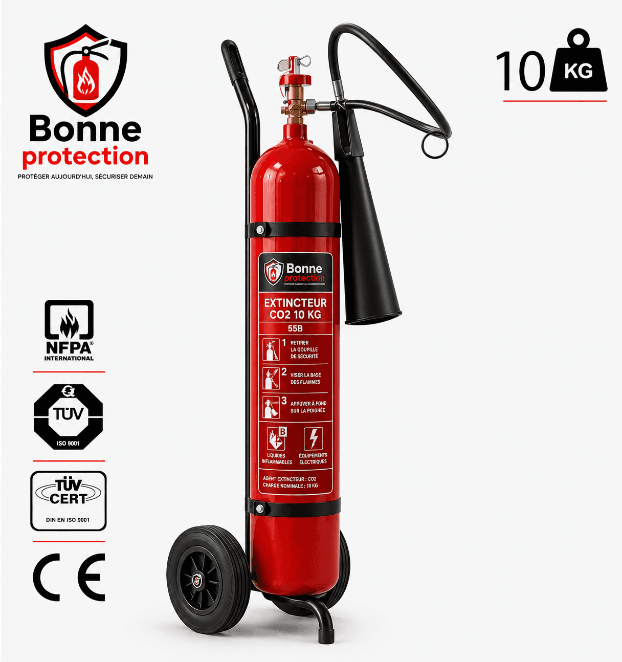 Extincteur à CO2 10kg