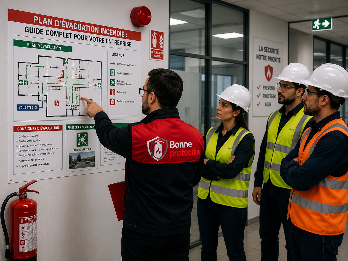 Plan d'évacuation incendie