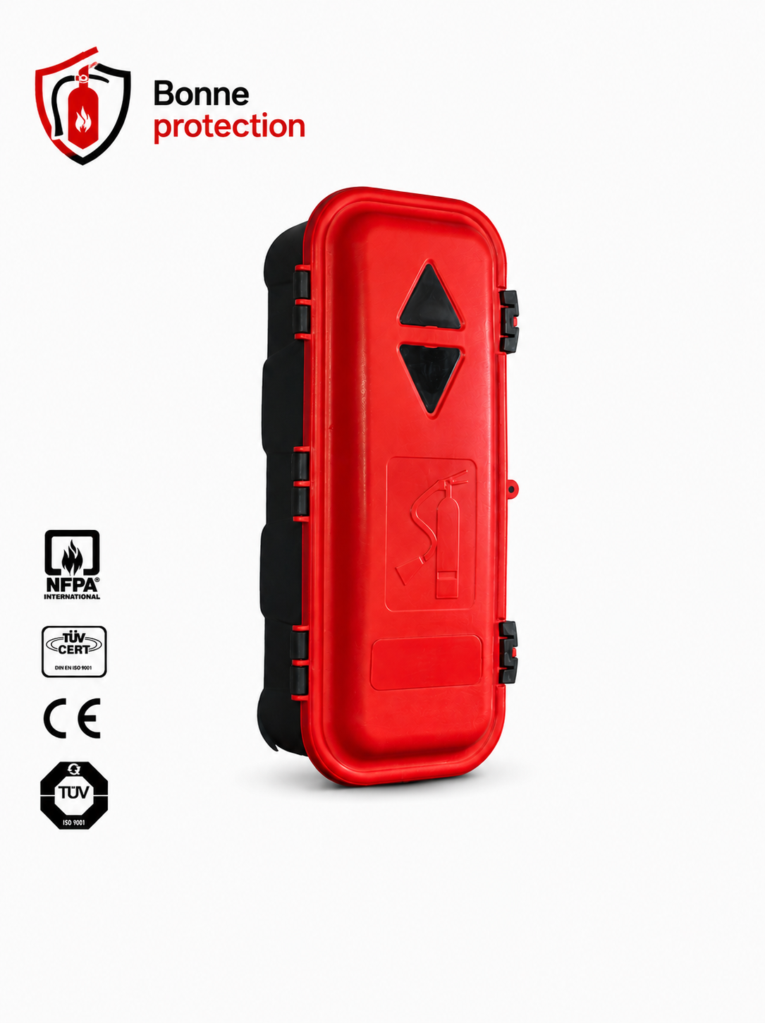 Case à extincteur portatif en métal