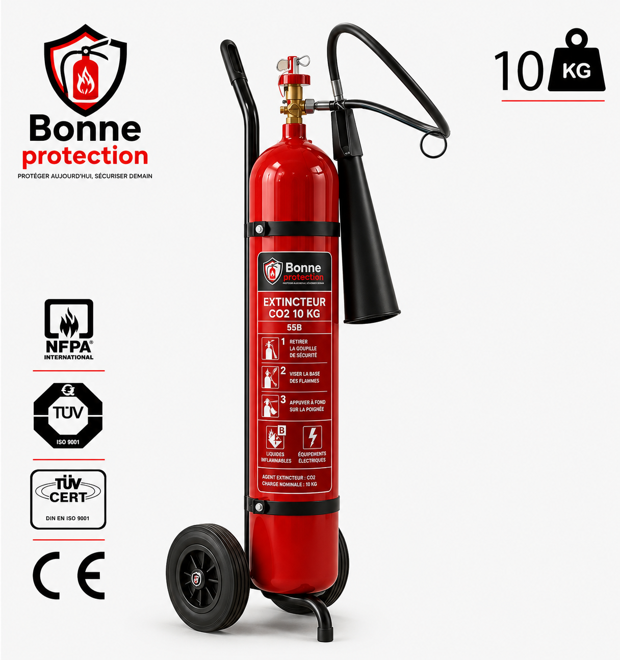 Extincteur à CO2 10kg