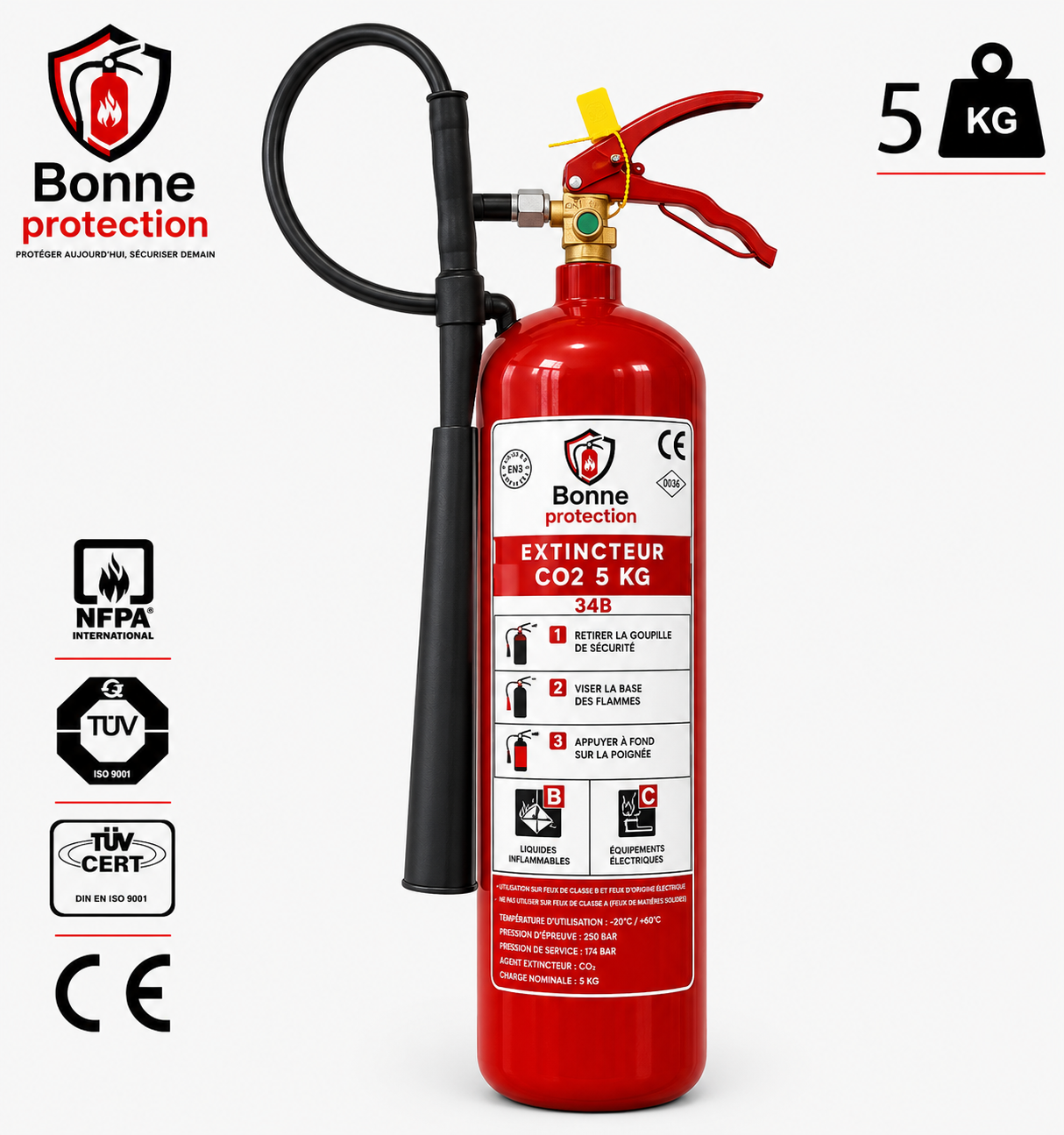 Extincteur à CO2 5kg