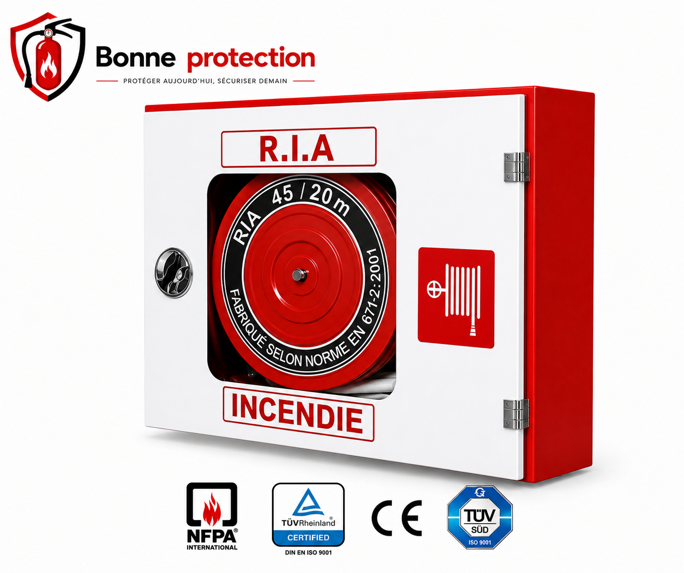 Robinet d’incendie armée dn 25-30 m avec armoire